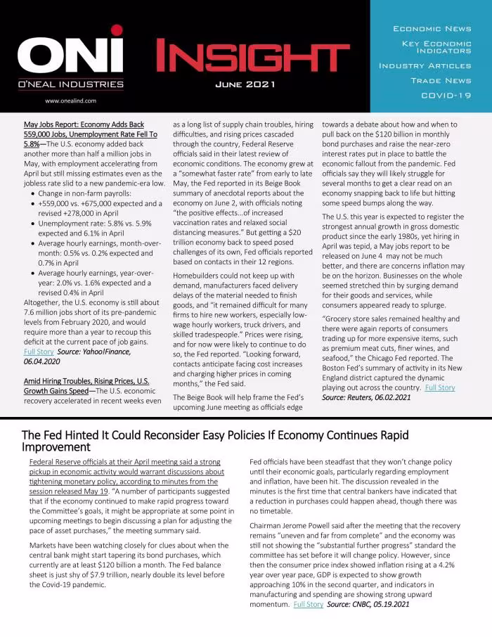 ONI INSIGHT JUNE, 2021