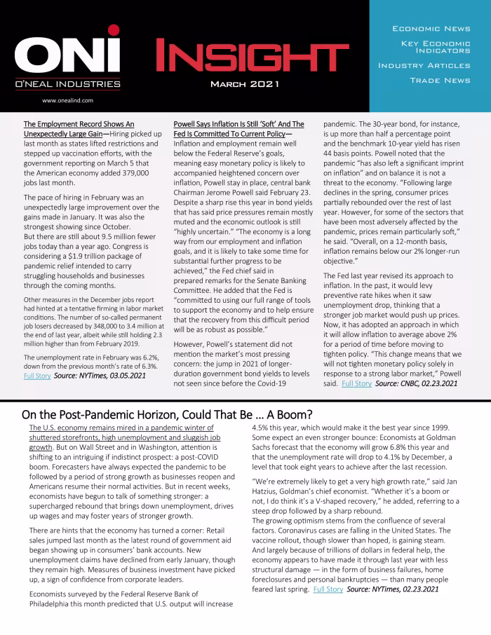 ONI INSIGHT MARCH 2021